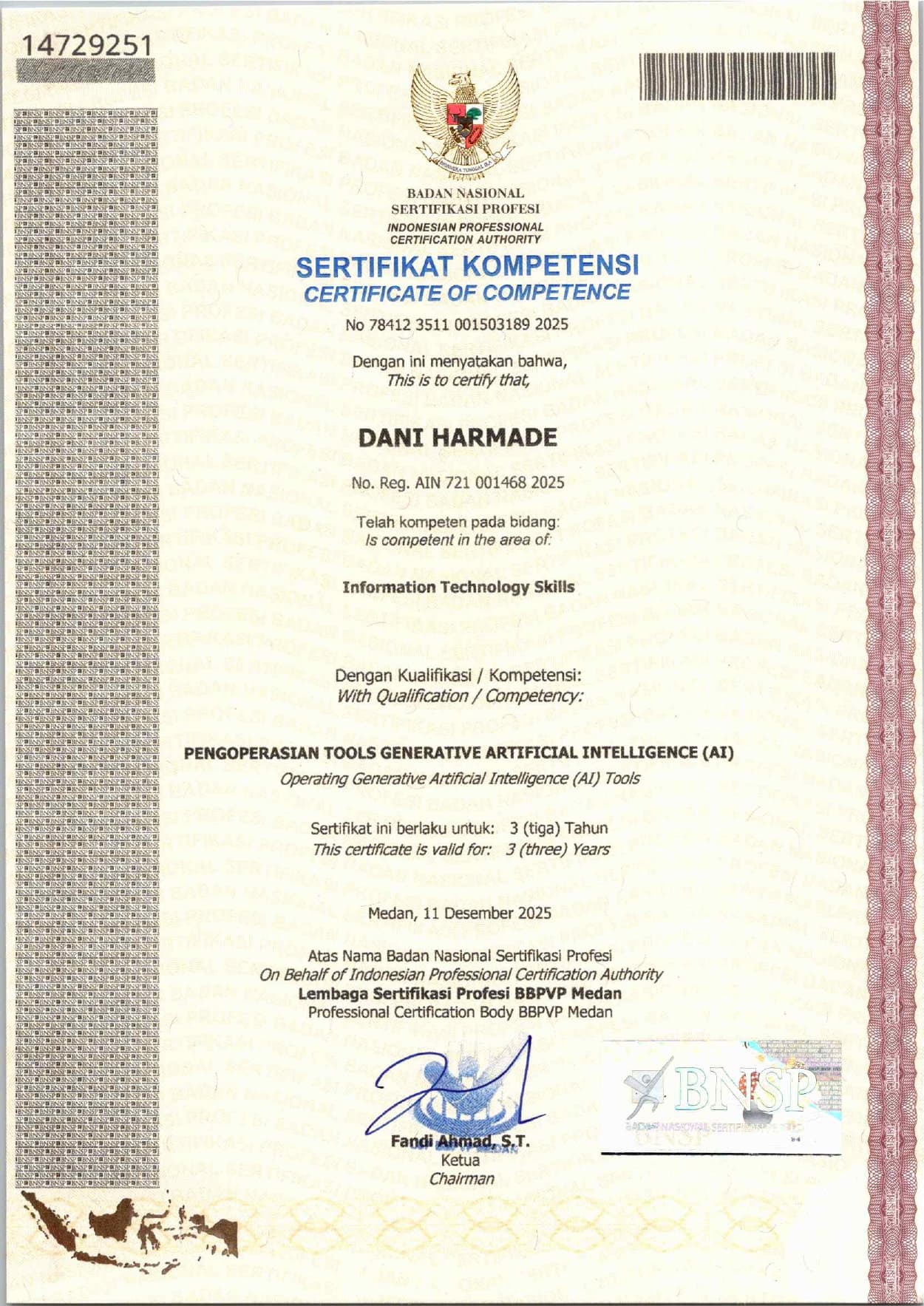 Operating Generative AI Tools certificate