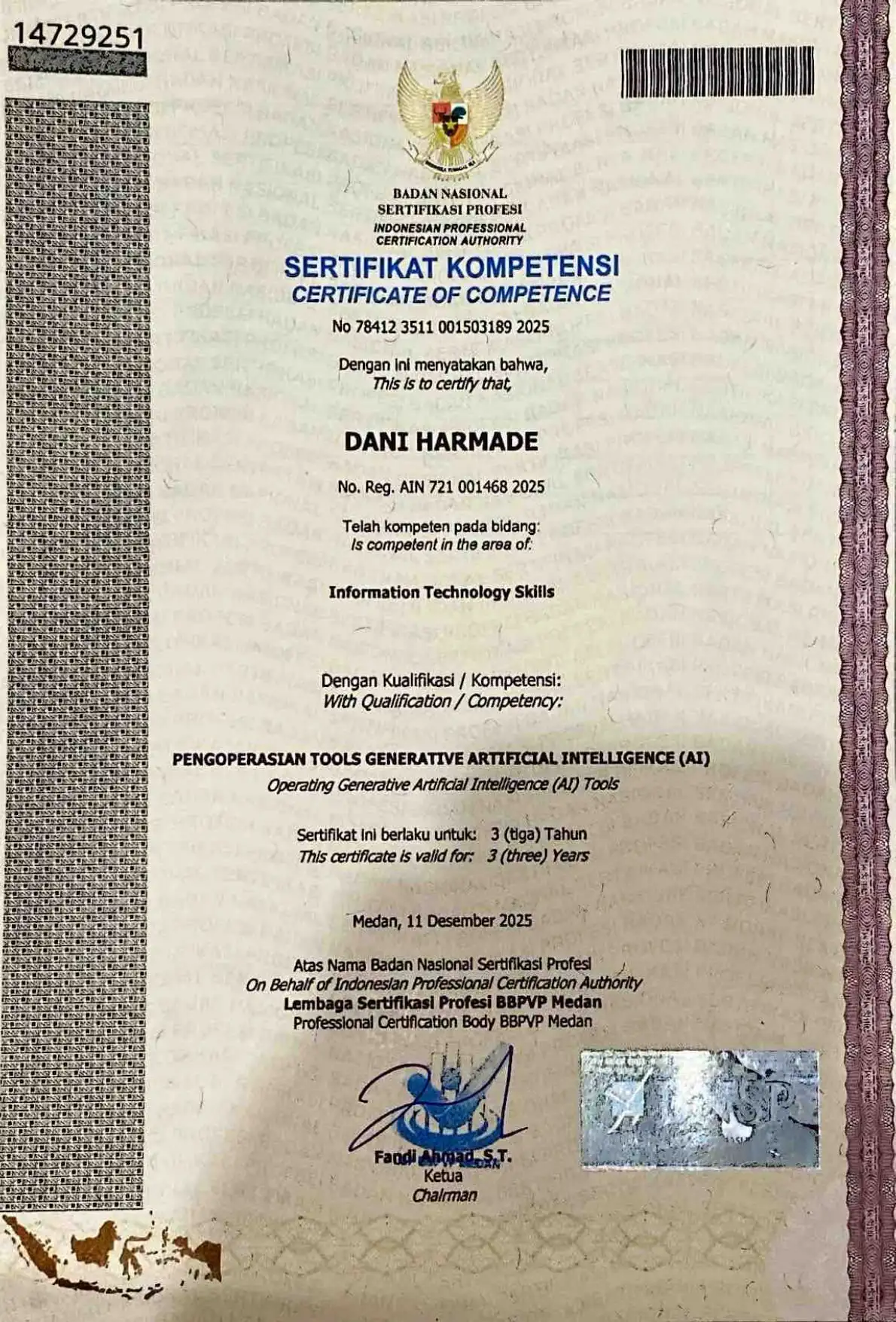 Operating Generative AI Tools certificate